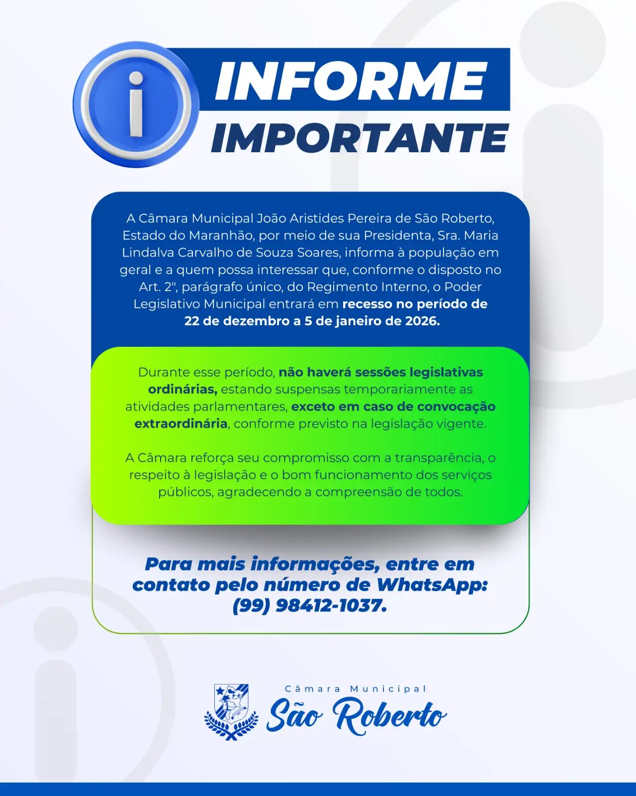 INFORME IMPORTANTE