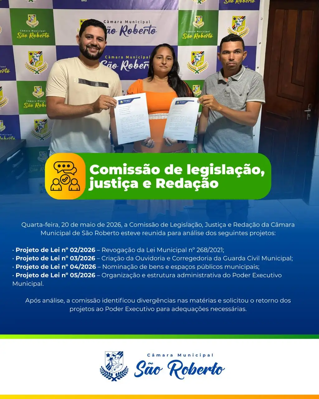 Reunião da Comissão de Legislação, Justiça e Redação